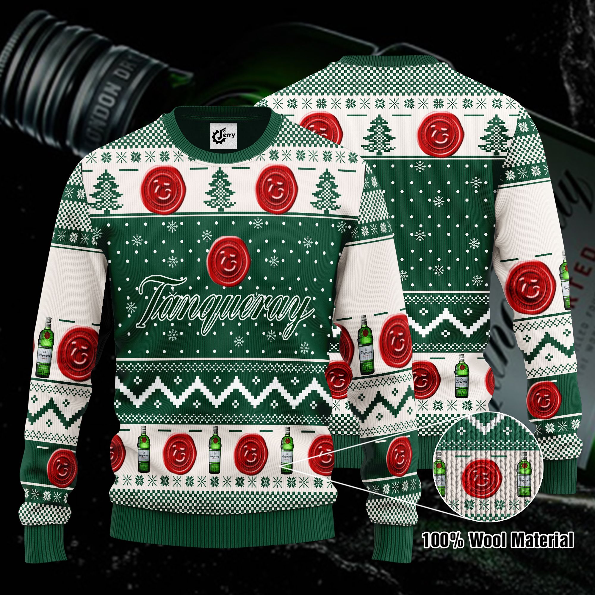 Tanqueray 3D Print Ugly Christmas Sweater, Hoodie, Zip Hoodie, Bomber Jacket