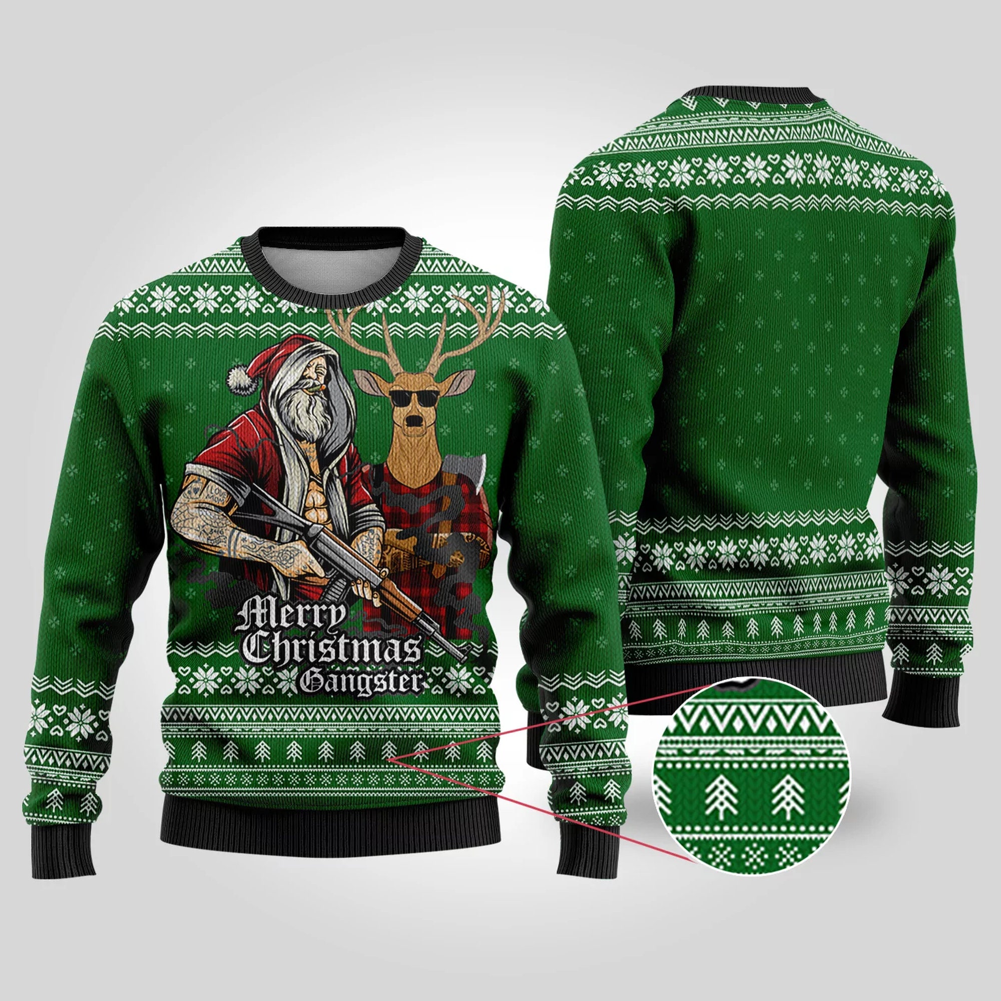 Tattooed Santa Ugly Christmas Sweater