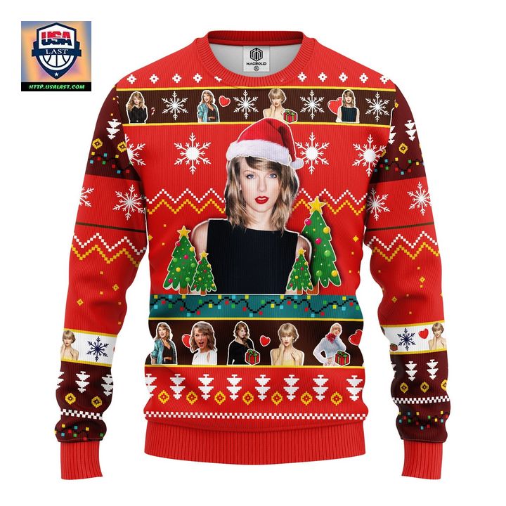 Taylor Swift Ugly Christmas Sweater Red Amazing Gift Idea Thanksgiving Gift