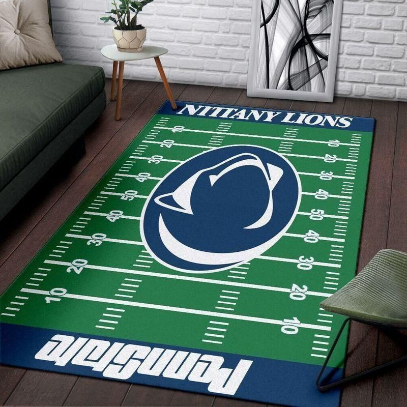 Team Penn State Nittany Lions Home Field Rectangle Area Rug – Full Print Carpet For Living Room & Bedroom Home Decor