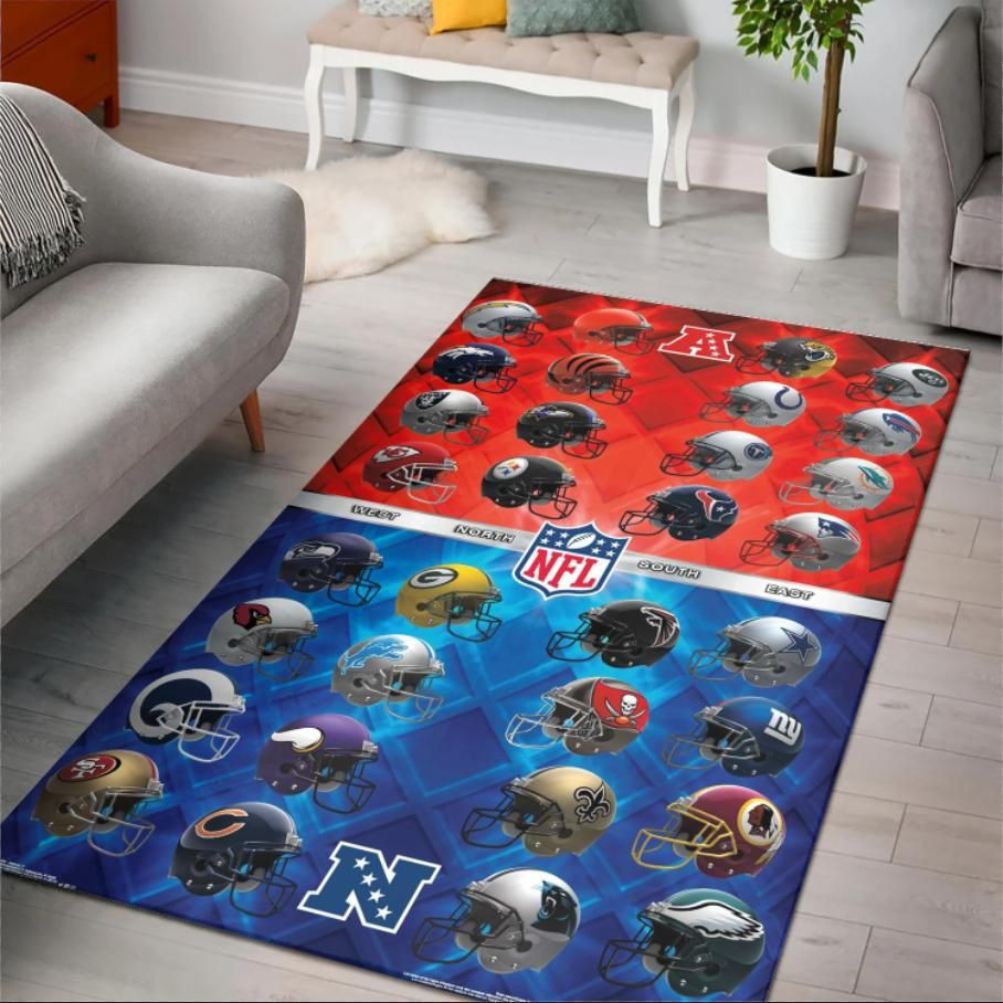 Team Rectangle Area Rug – Full Print Carpet For Living Room & Bedroom Home Decor