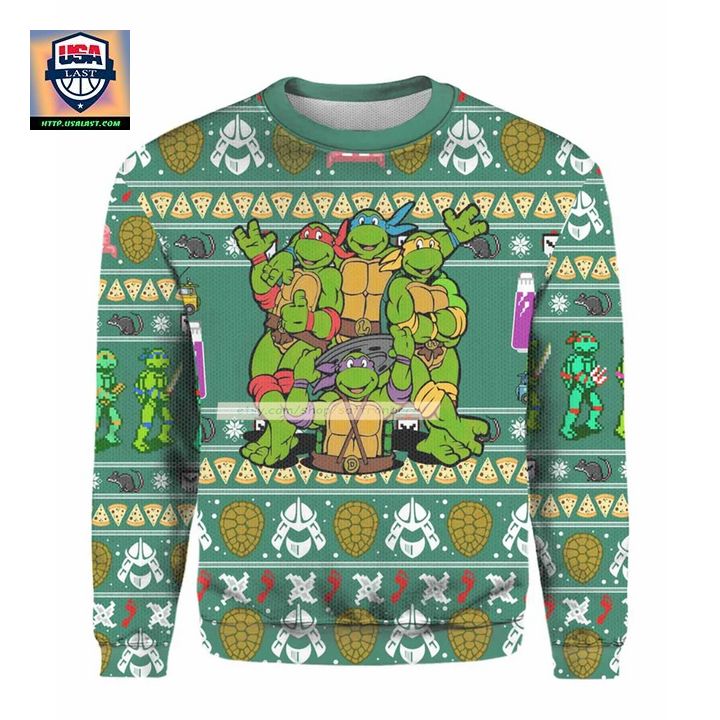 Teenage Mutant Ninja Turtles Heroes Ugly Christmas 3D Sweater
