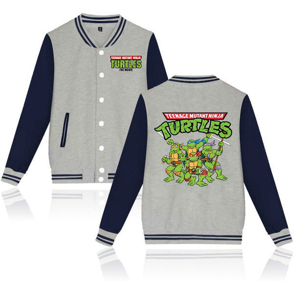 Teenage Mutant Ninja Turtles TMNT Hoodie Baseball Jacket for Men & Women | Cartoon Fan Gift