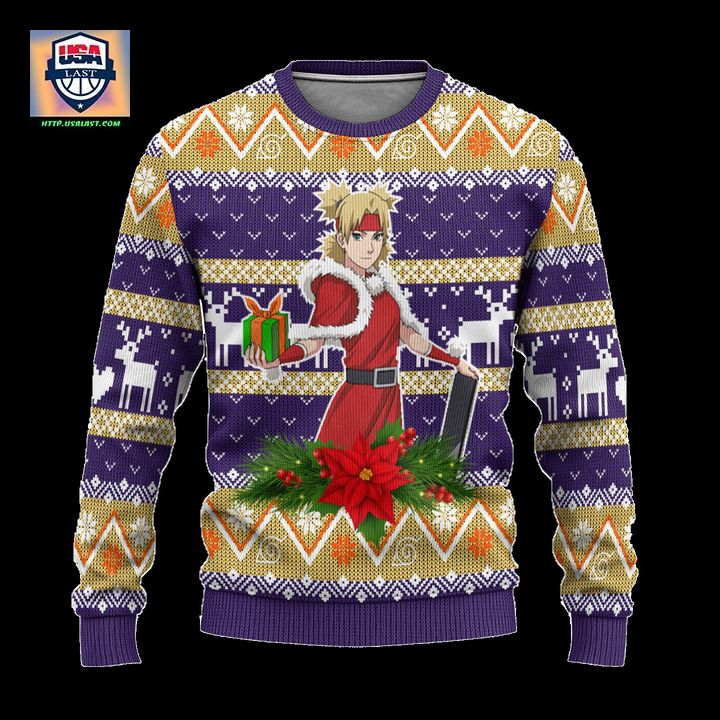 Temari Ugly Christmas Sweater Custom Naruto Anime Xmas Gift