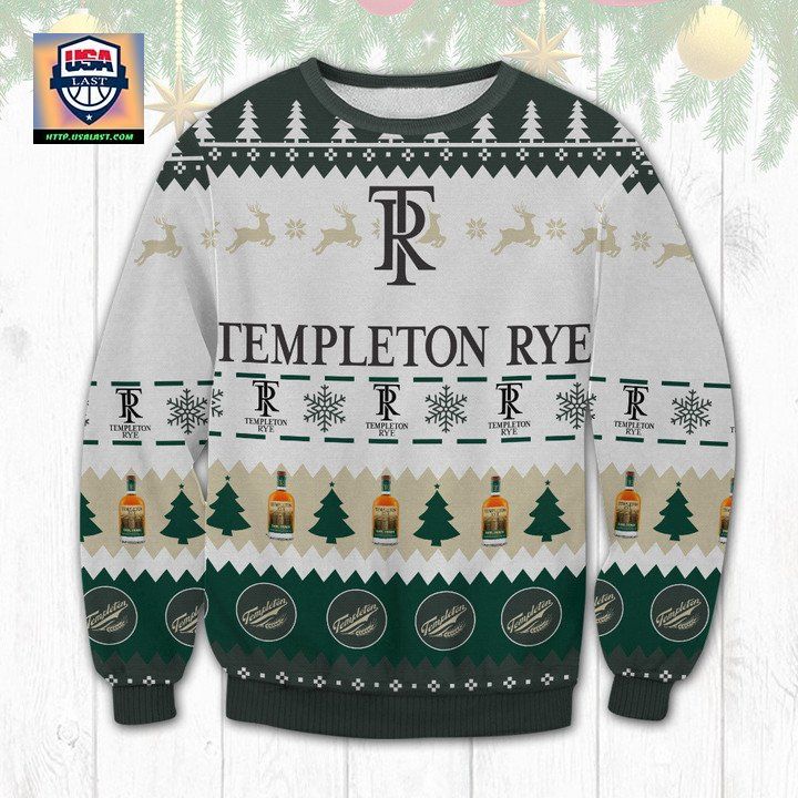 Templeton Rye Whiskey Ugly Christmas Sweater