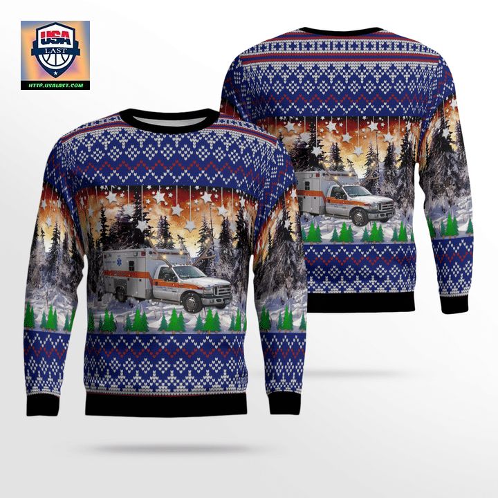 Tennessee Cumberland County EMS Christmas Sweater 3D