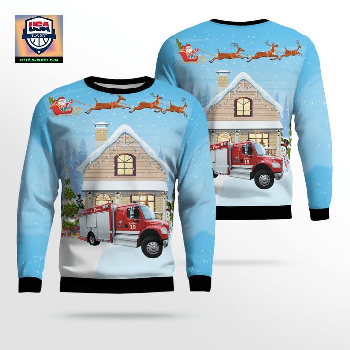 Tennessee Nashville Fire Department Rescue Truck AOP Sweater