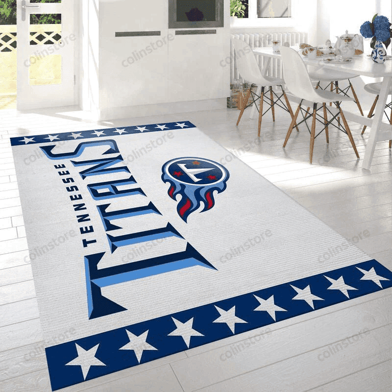 Tennessee Titans American 8 3D Rectangle Area Rug – Full Print Carpet For Living Room & Bedroom Home Decor