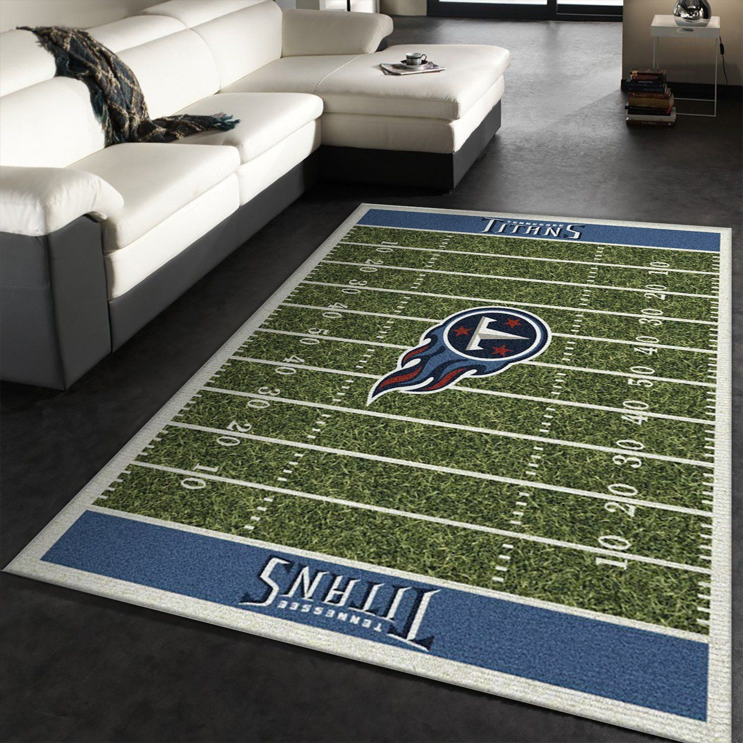 Tennessee Titans Imperial Homefield Rug Rectangle Area Rug – Full Print Carpet For Living Room & Bedroom Home Decor
