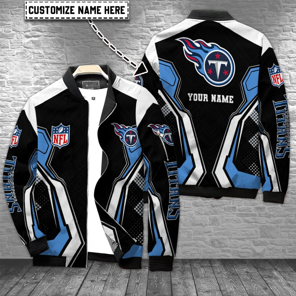 Tennessee Titans Personalized Bomber Jacket | NFL Team Jacket for Men & Women | Football Fan Gift