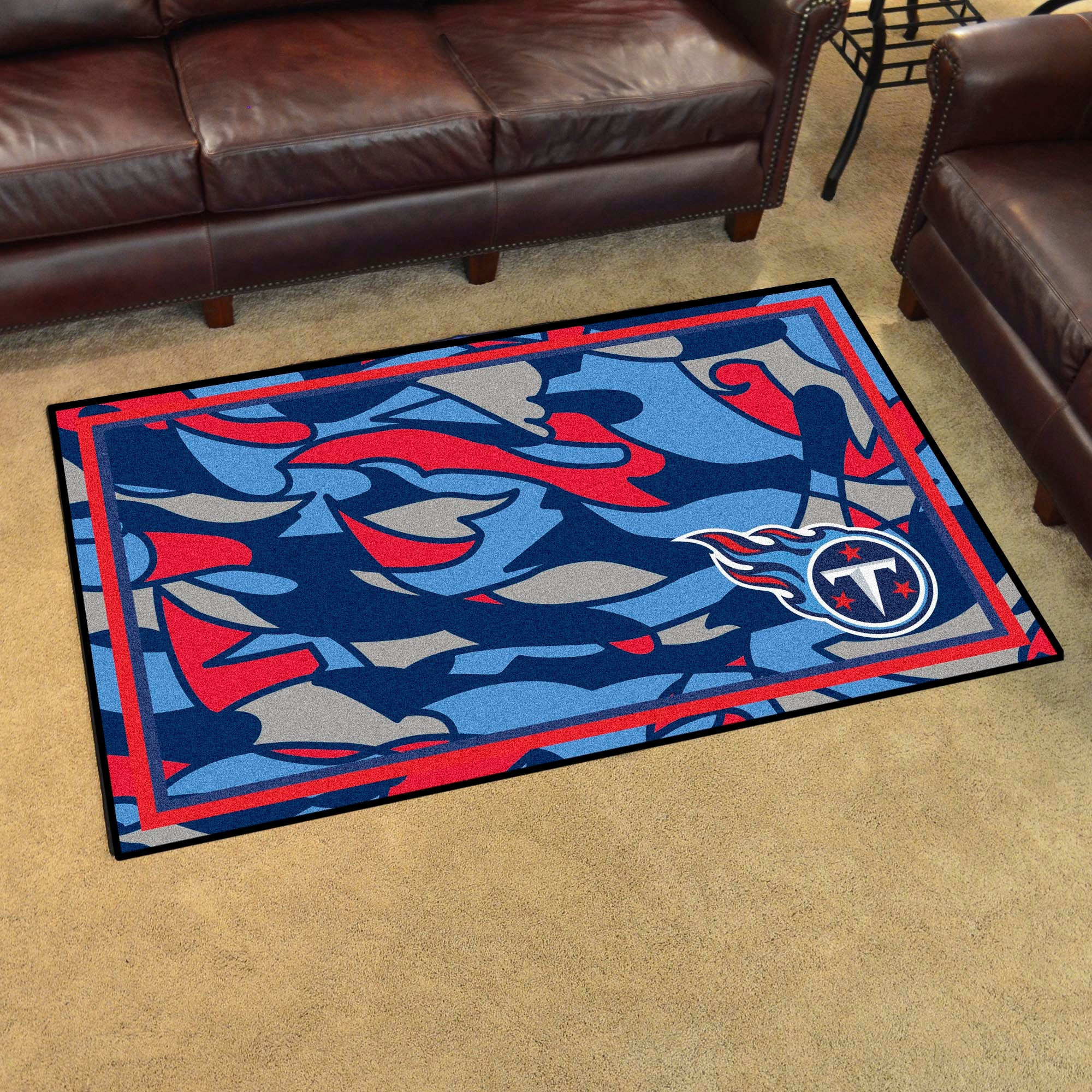 Tennessee Titans Plush Rectangle Area Rug – Full Print Carpet For Living Room & Bedroom Home Decor