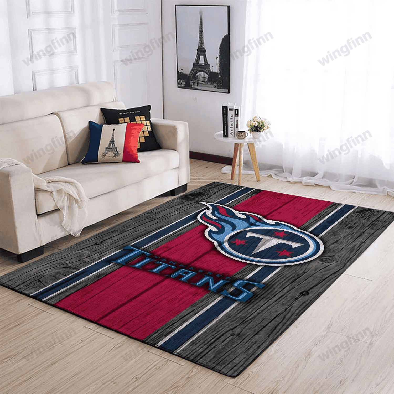 Tennessee Titans Rectangle Area Rug – Full Print Carpet For Living Room & Bedroom Home Decor