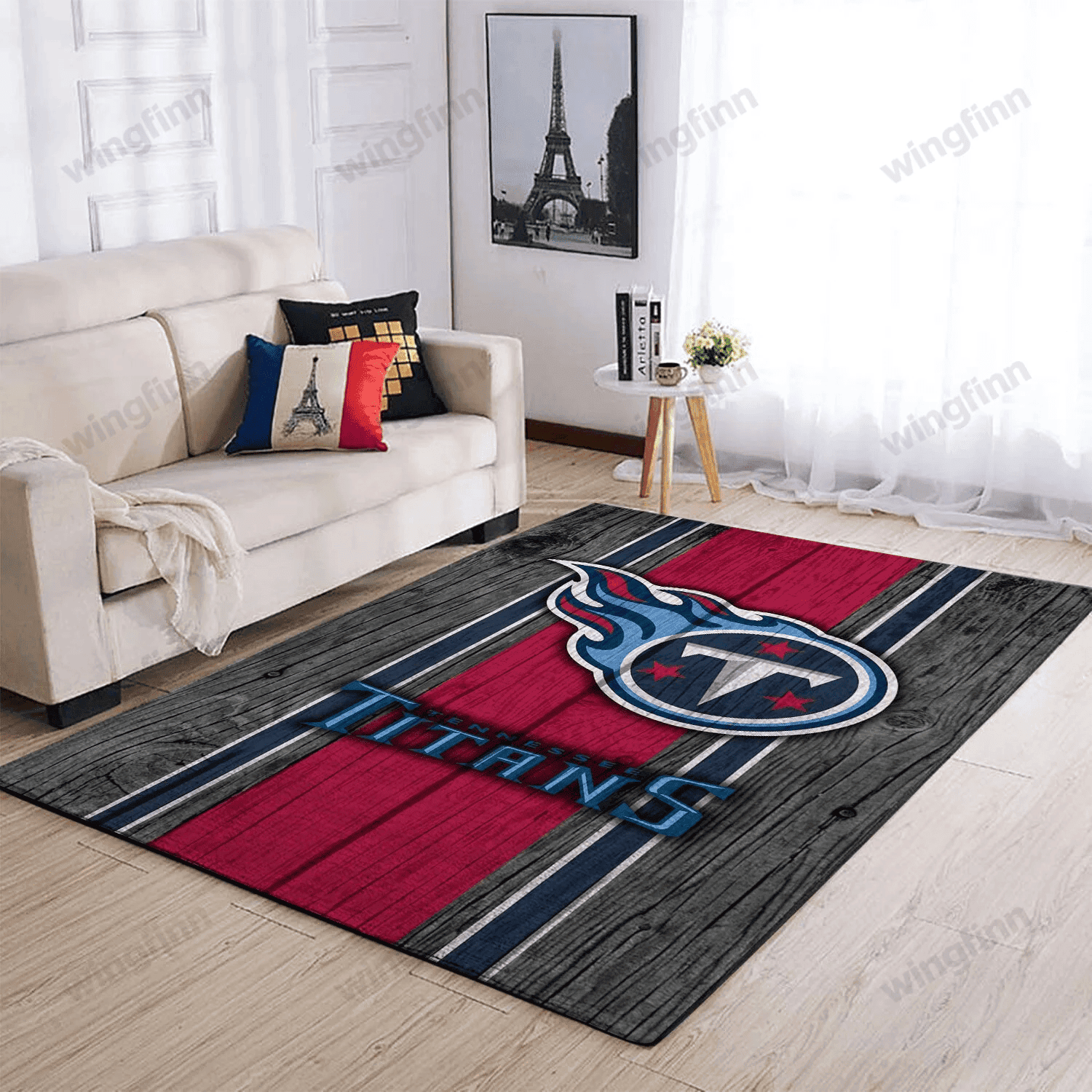 Tennessee Titans Rectangle Area Rug – Full Print Carpet For Living Room & Bedroom Home Decor