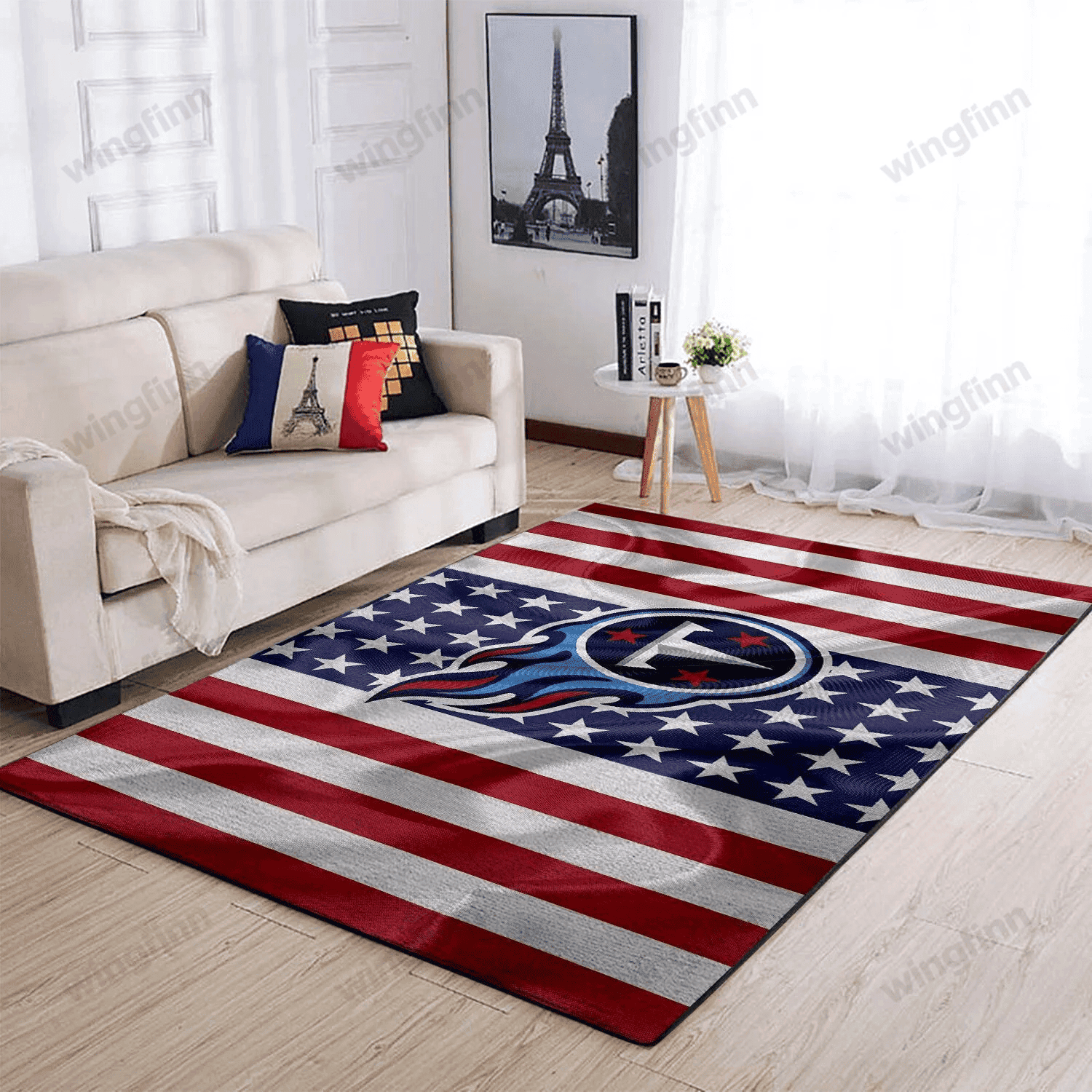 Tennessee Titans Rectangle Area Rug – Full Print Carpet For Living Room & Bedroom Home Decor