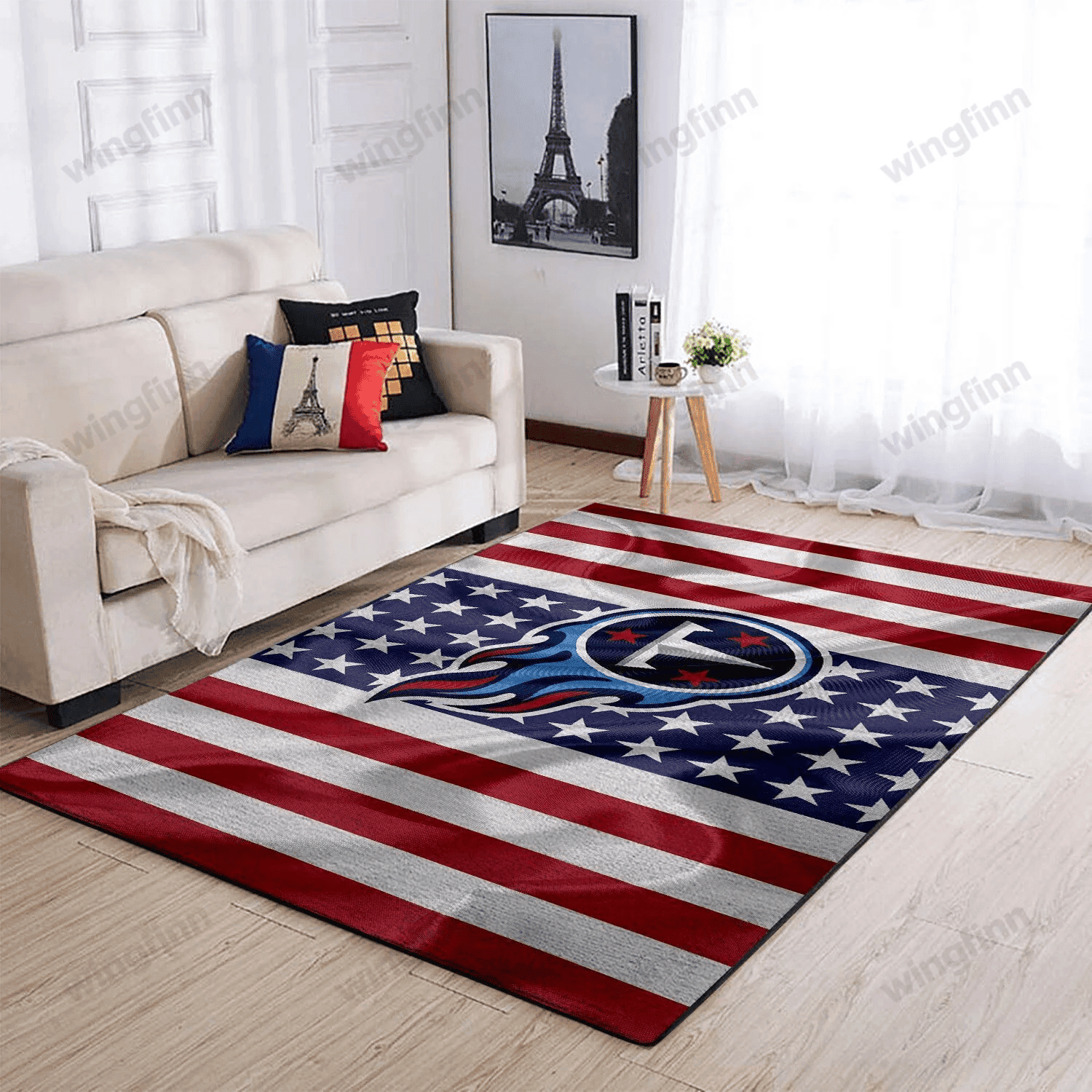 Tennessee Titans Rectangle Area Rug – Full Print Carpet For Living Room & Bedroom Home Decor