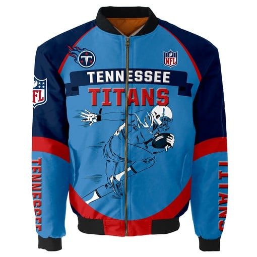 Tennessee Titans Thick Bomber Jacket | NFL Team Jacket for Men & Women | Football Fan Gift