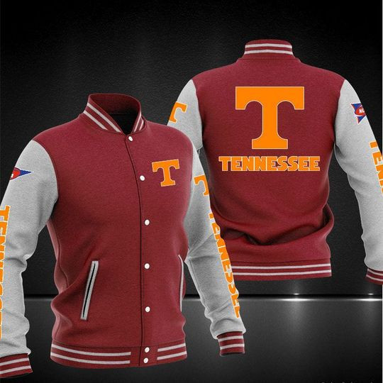 Tennessee Volunteers Red Grey Varsity Baseball Jacket for Men & Women | NCAA Team Fan Gift