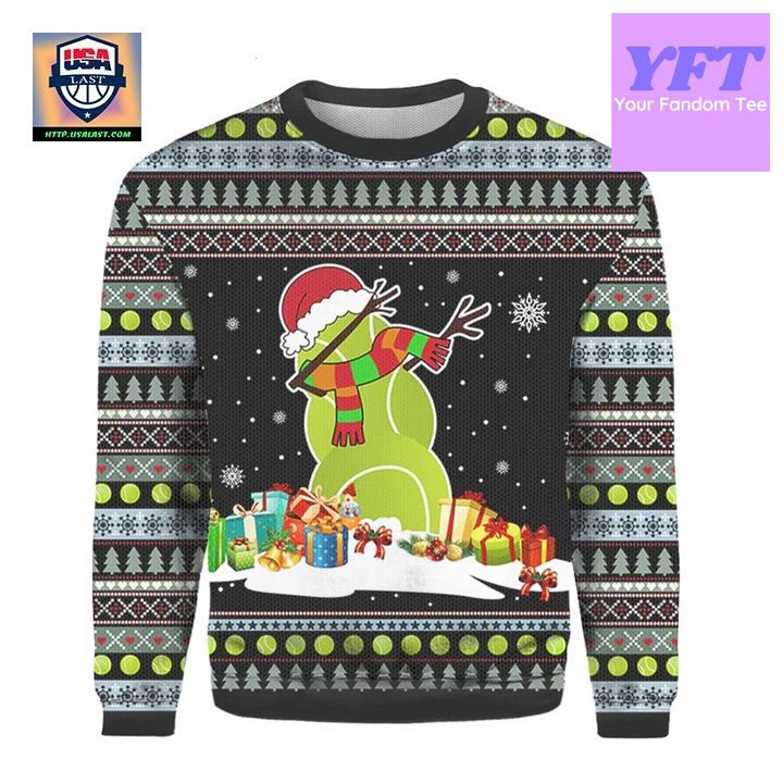 Tennis Snowman Tennis All Over Print 3d Ugly Christmas Sweater