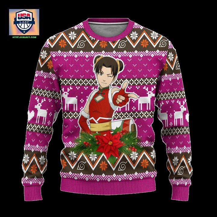 Tenten Ugly Christmas Sweater Custom Naruto Anime Xmas Gift