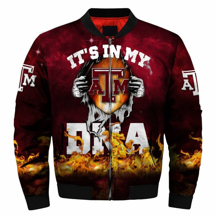 Texas & Aggies Baby Groot Bomber Jacket | NCAA College Team Jacket for Men & Women | Sports Fan Gift