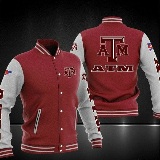 Texas A&M Aggies Red Varsity Baseball Jacket for Men & Women | NCAA Team Fan Gift