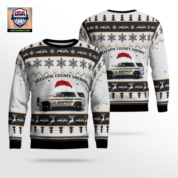 Texas Gillespie County Sheriff Christmas AOP Sweater