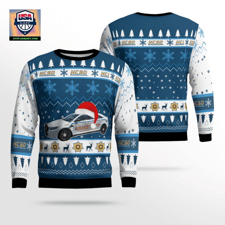 Texas Harris County Sheriff Christmas AOP Sweater