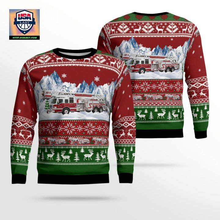Texas Laredo Fire Department AOP Sweater