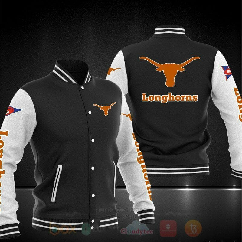 Texas Longhorns Varsity Baseball Jacket for Men & Women | NCAA Team Fan Gift