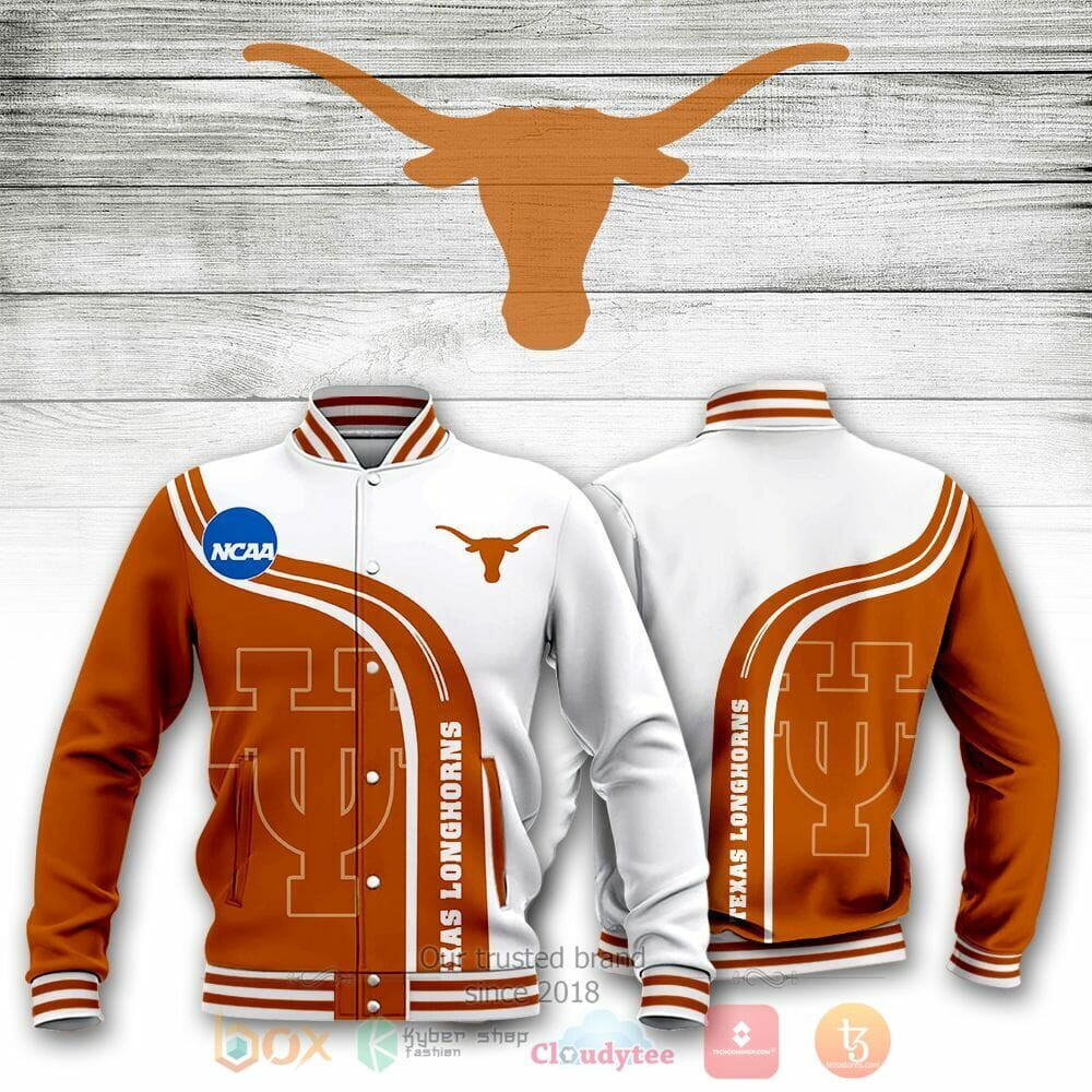 Texas Longhorns Varsity Baseball Jacket for Men & Women | NCAA Team Fan Gift