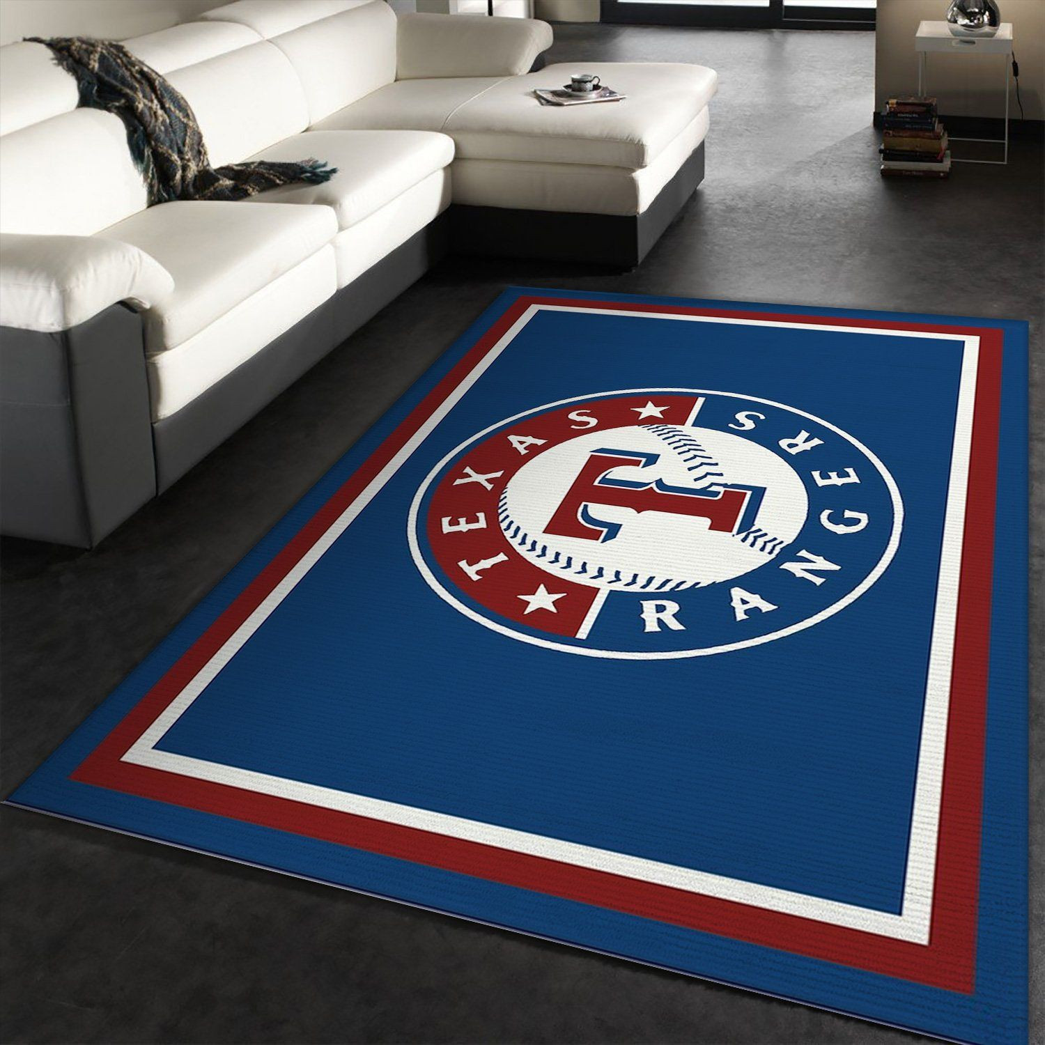 Texas Rangers Imperial Spirit Rug Rectangle Area Rug – Full Print Carpet For Living Room & Bedroom Home Decor
