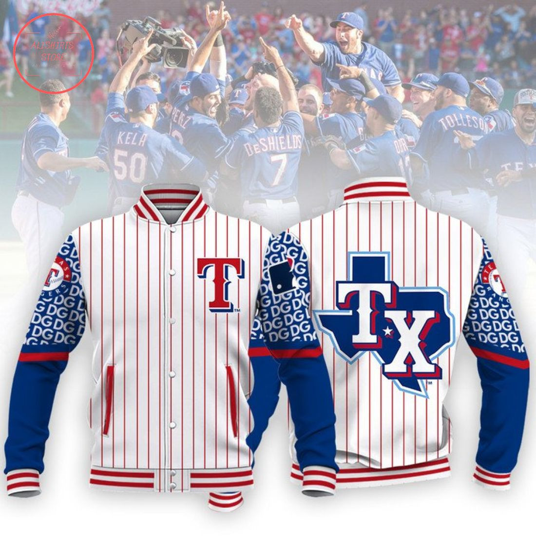 Texas Rangers Varsity Baseball Jacket for Men & Women | MLB Team Fan Gift