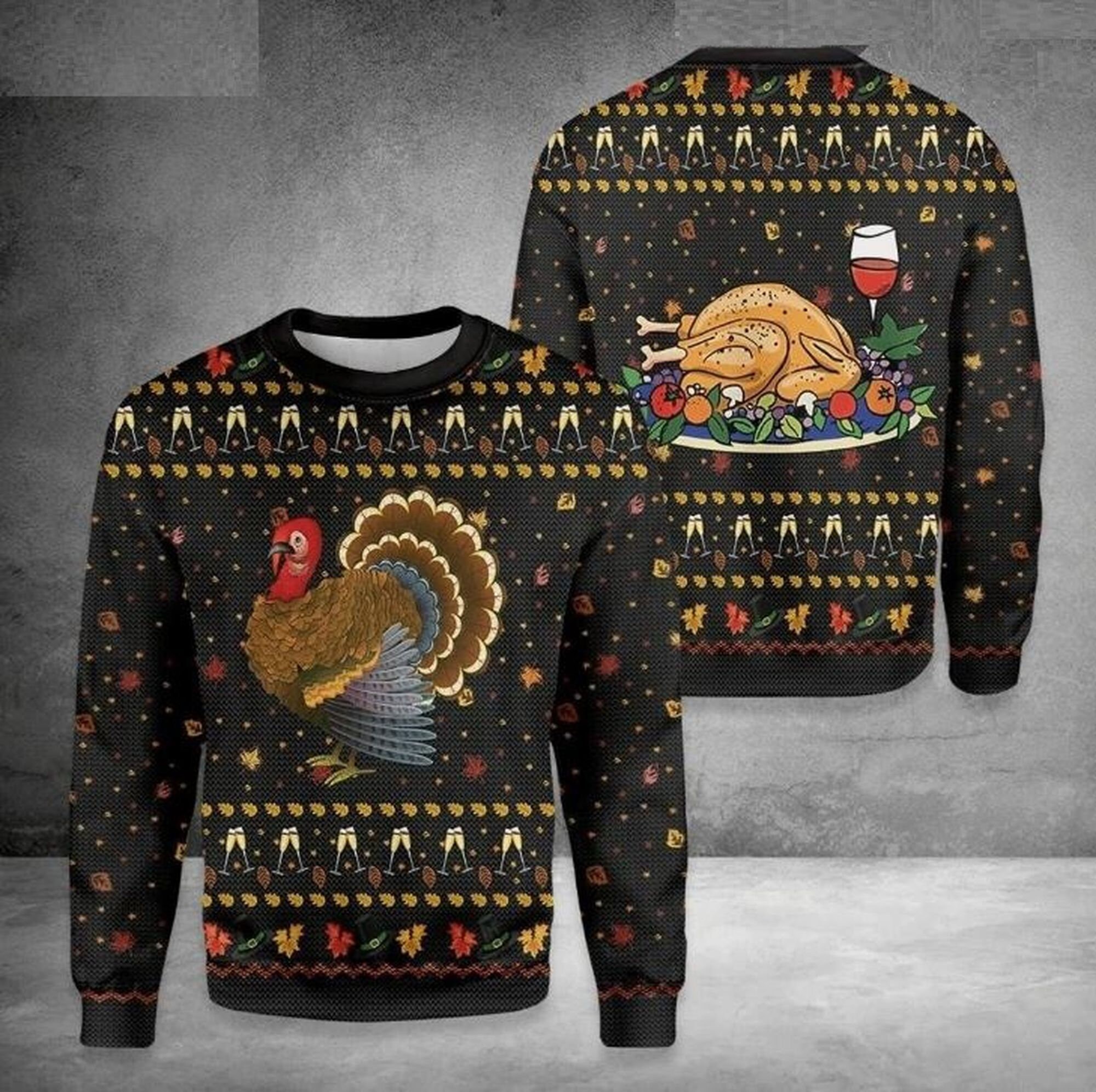Thanksgiving Turkey Ugly Christmas Sweater