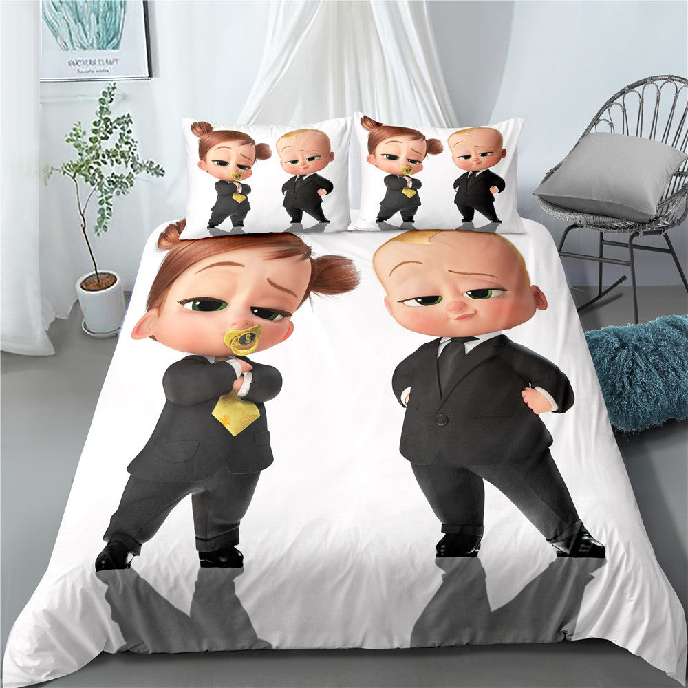 The Boss Baby Duvet Cover Quilt Cover Pillowcase Bedding Set Bed Linen Home Bedroom Decor