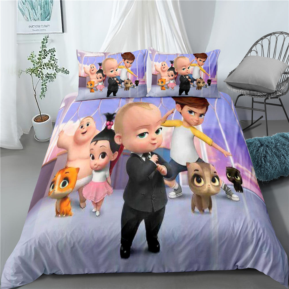 The Boss Baby Duvet Cover Quilt Cover Pillowcase Bedding Set Bed Linen Home Bedroom Decor