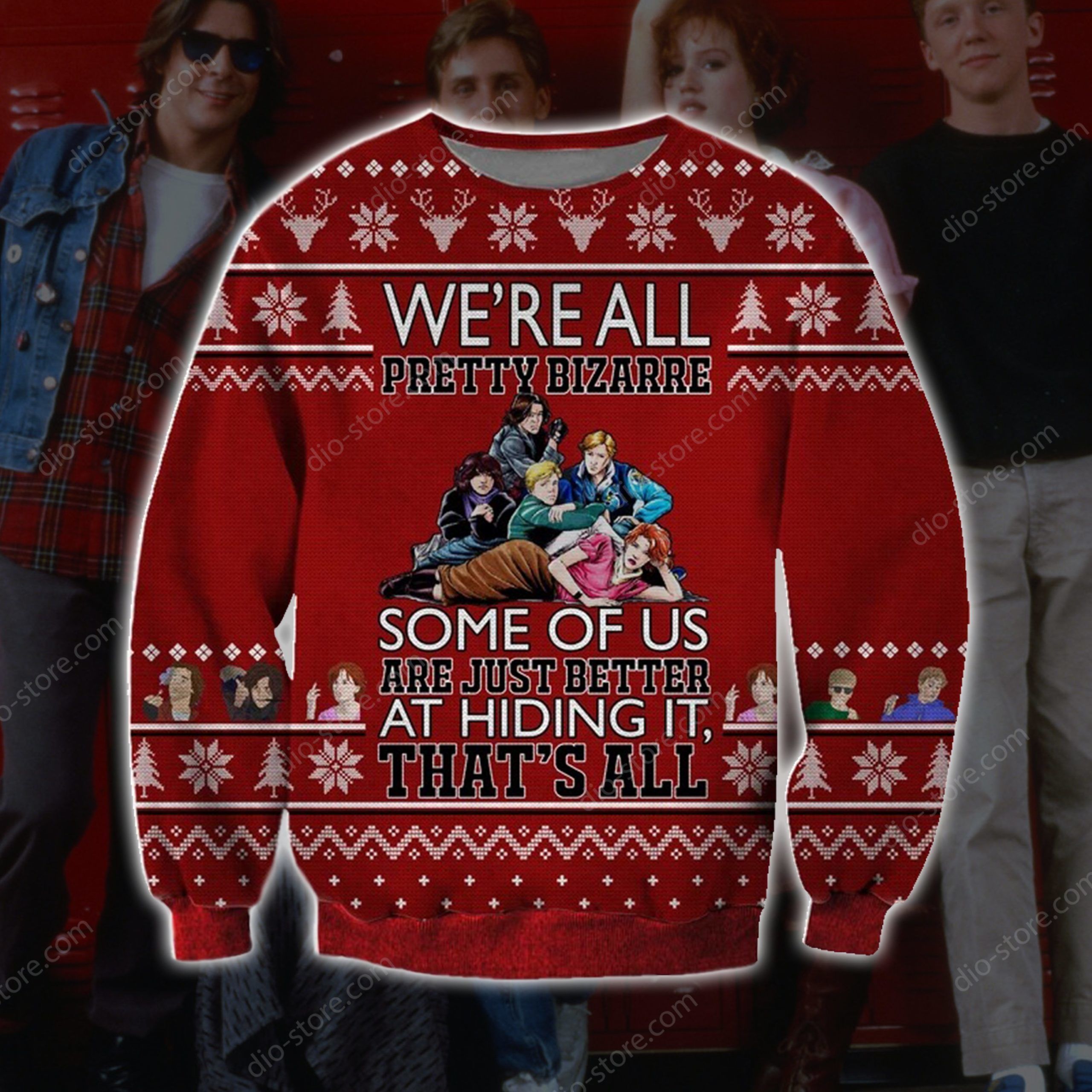 The Breakfast Club Knitting Pattern 3D Print Ugly Christmas Sweater