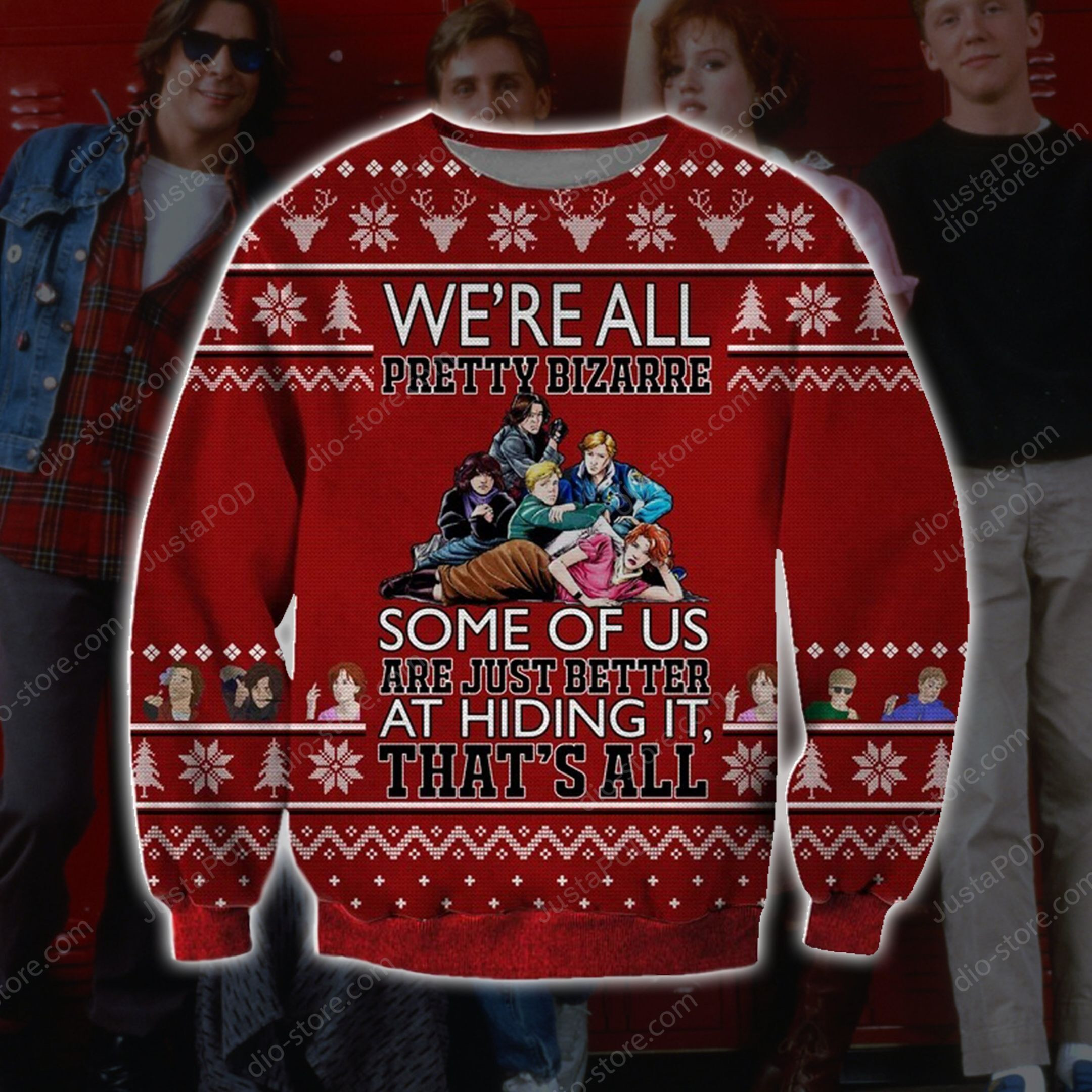 The Breakfast Club Knitting Pattern 3D Print Ugly Christmas Sweater Perfect Holiday Gift