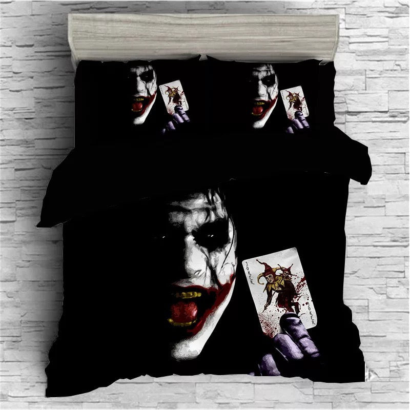 The Dark Knight Batman Joker Clown Duvet Cover Quilt Cover Pillowcase Bedding Set Bed Linen Home Bedroom Decor