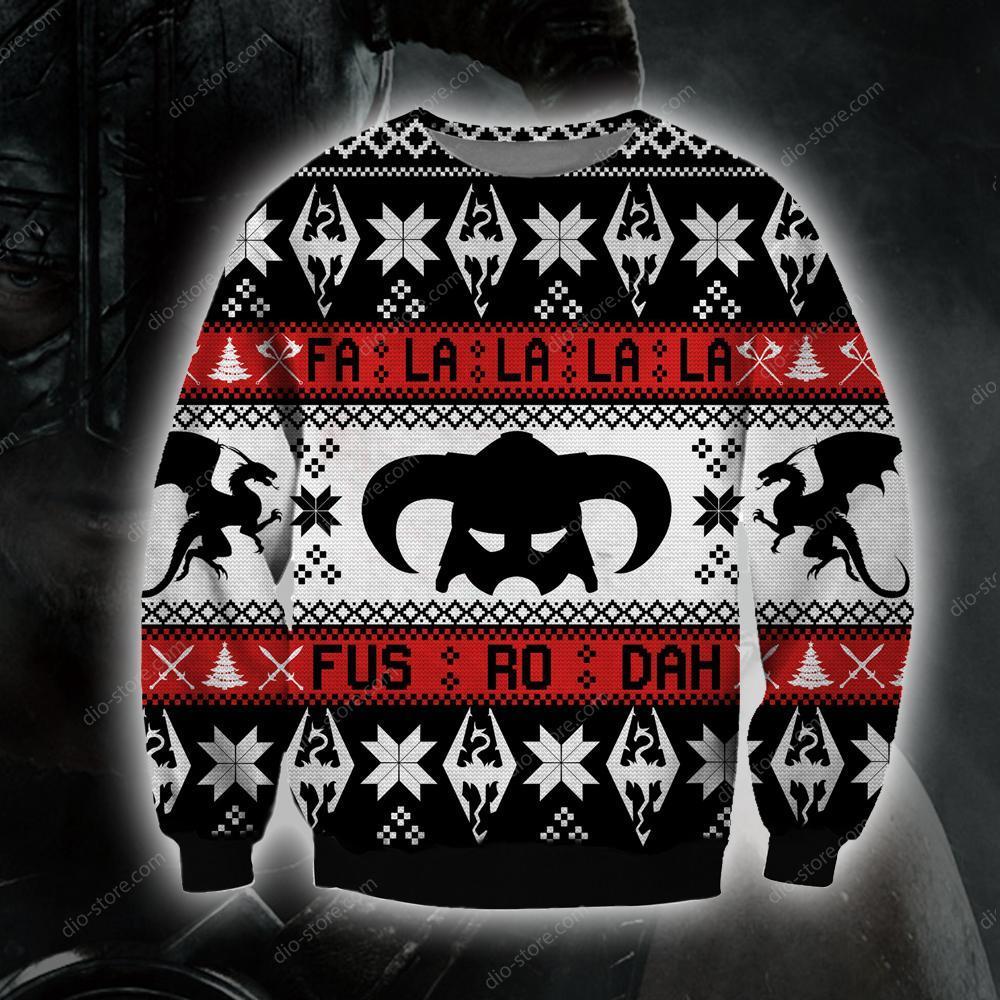 The Elder Scrolls Knitting Pattern 3D Print Ugly Christmas Sweater