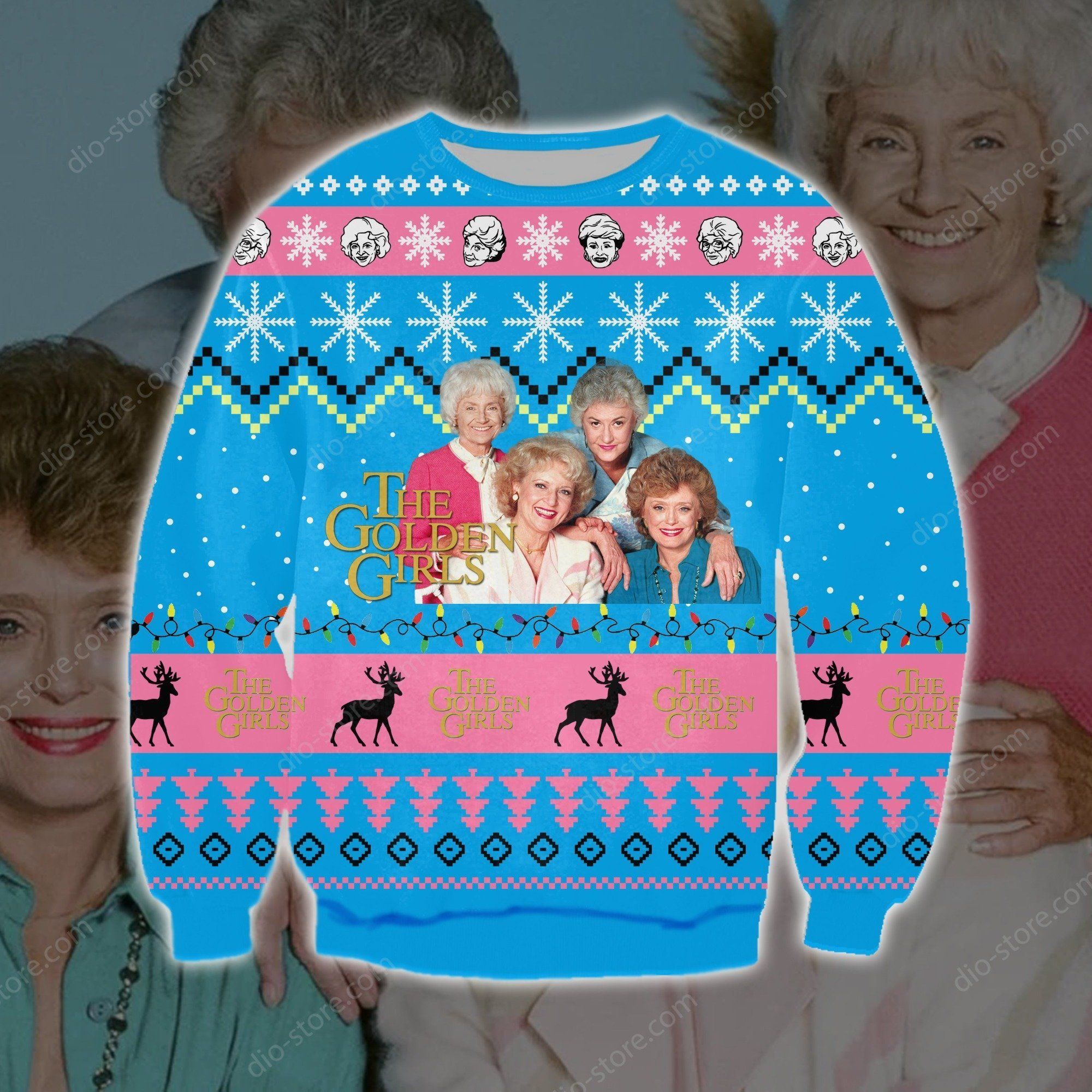 The Golden Girls Knitting Pattern 3D Print Ugly Sweater