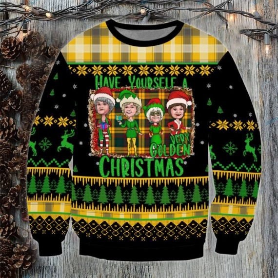 The Golden Girls Lover Have Your Self A Very Golden Ugly Christmas Sweater
