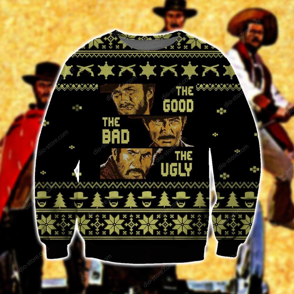 The Good The Bad And The Ugly 3D Print Ugly Christmas Sweater