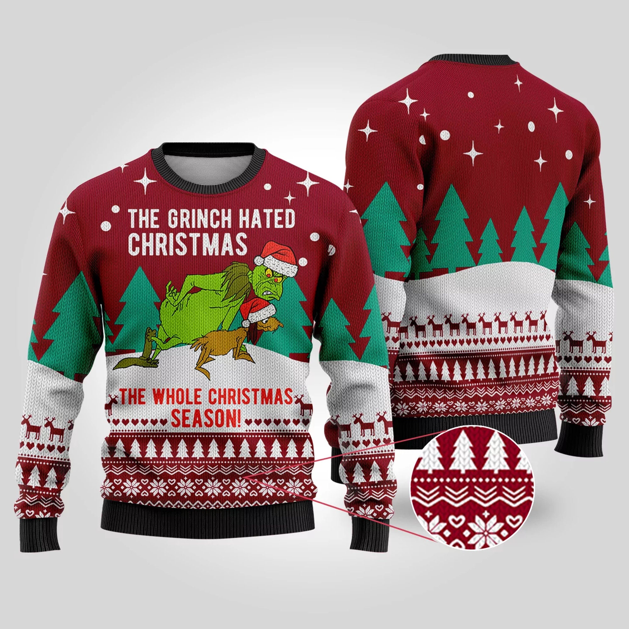 The Grinch Hated Grinch Ugly Christmas Sweater