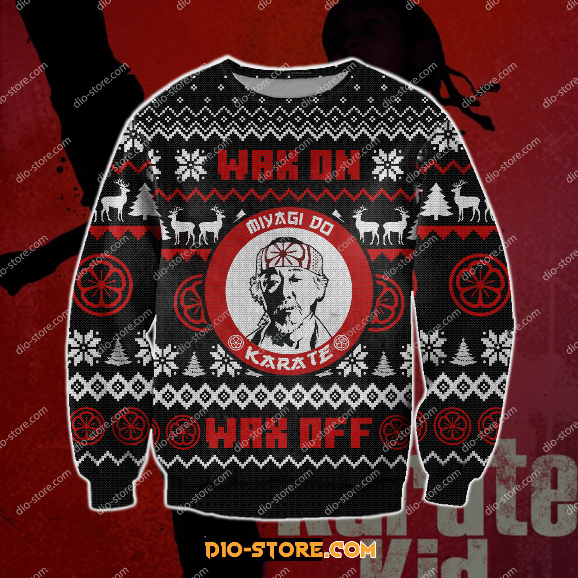The Karate Kid 3D Print Knitting Pattern Ugly X'Mas Sweater