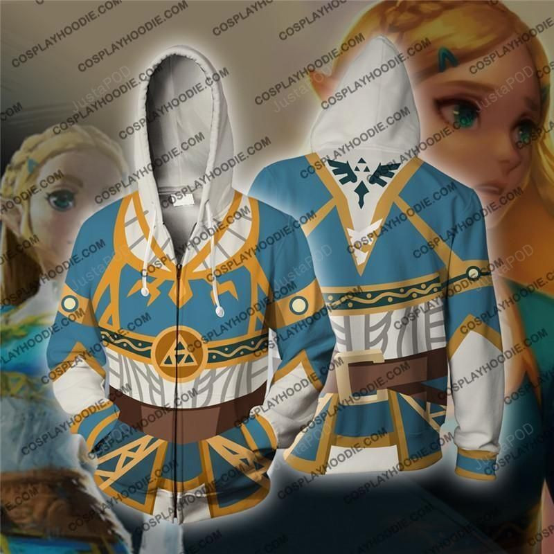 The Legend of Zelda Breath of the Wild Princess Zelda Cosplay 3D All Over Print Hoodie & Zip Hoodie