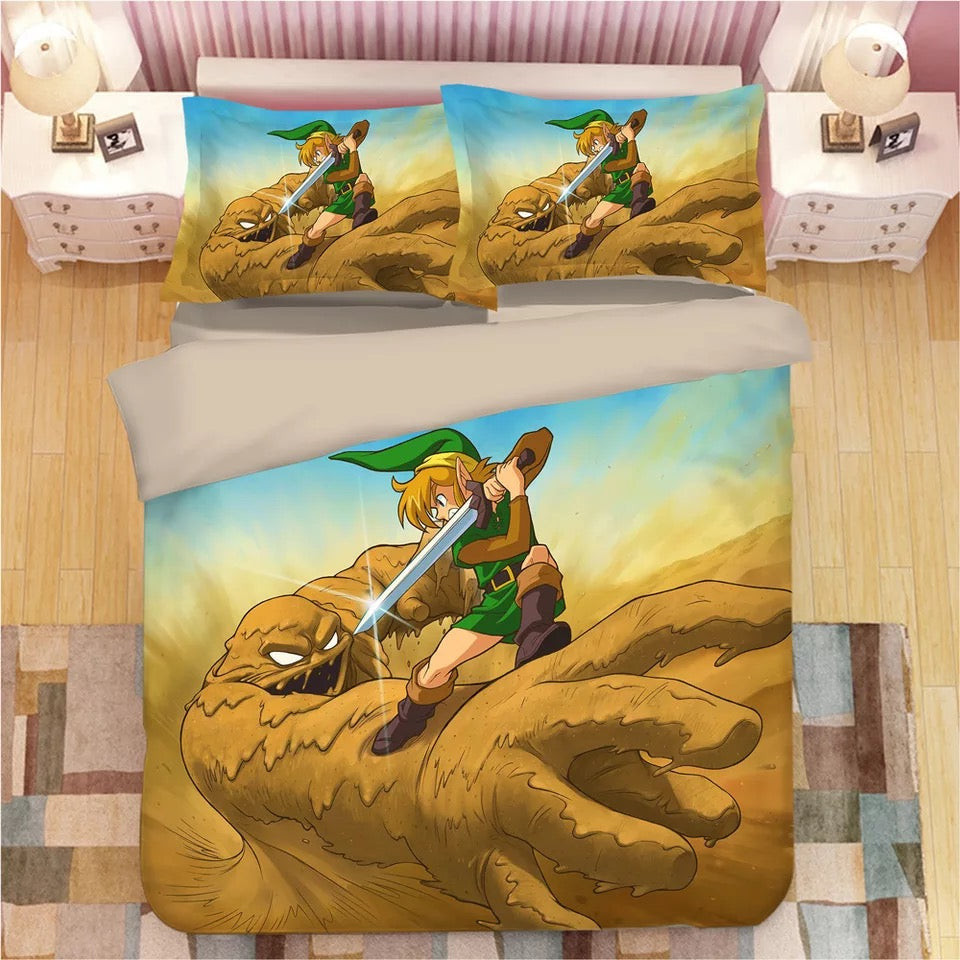 The Legend Of Zelda Link Duvet Cover Quilt Cover Pillowcase Bedding Set Bed Linen Home Bedroom Decor