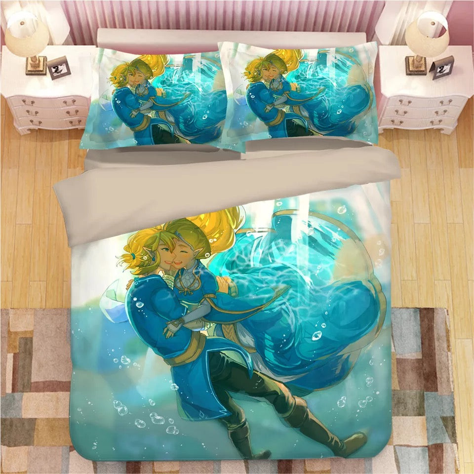 The Legend Of Zelda Link Duvet Cover Quilt Cover Pillowcase Bedding Set Bed Linen Home Bedroom Decor