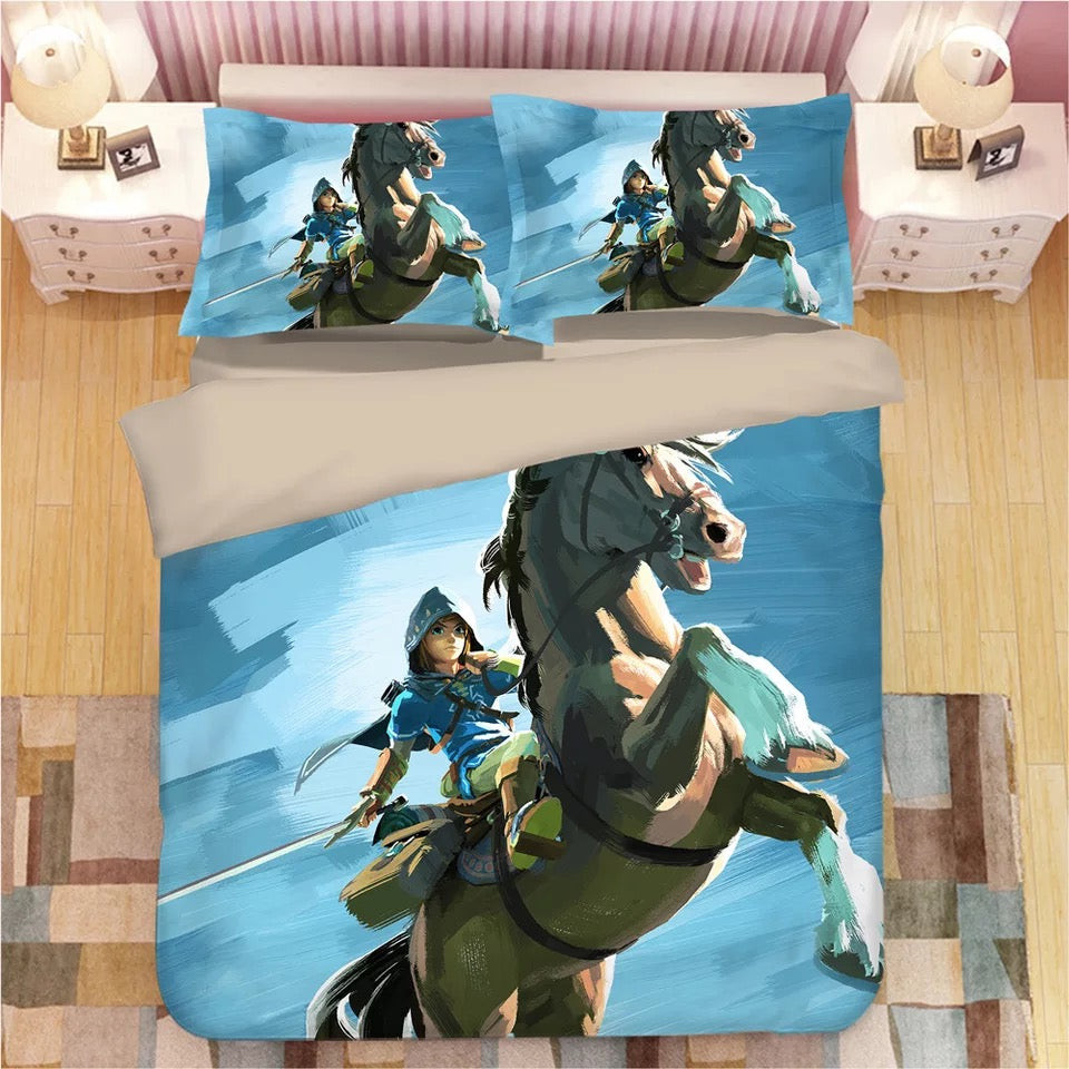 The Legend Of Zelda Link Duvet Cover Quilt Cover Pillowcase Bedding Set Bed Linen Home Bedroom Decor