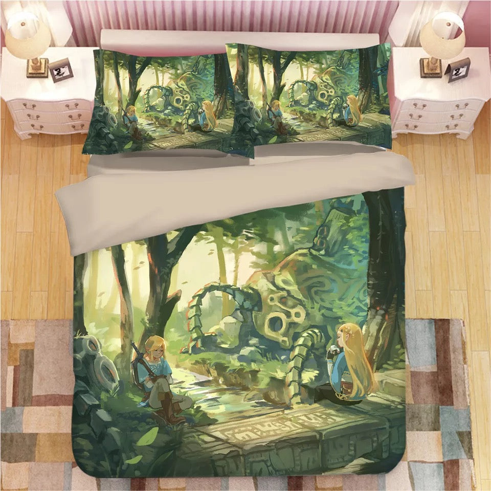The Legend Of Zelda Link Duvet Cover Quilt Cover Pillowcase Bedding Set Bed Linen Home Bedroom Decor