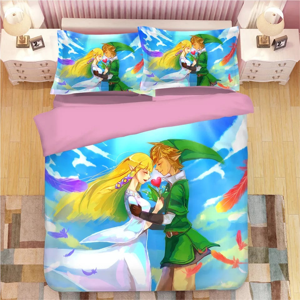 The Legend Of Zelda Link Duvet Cover Quilt Cover Pillowcase Bedding Set Bed Linen Home Bedroom Decor